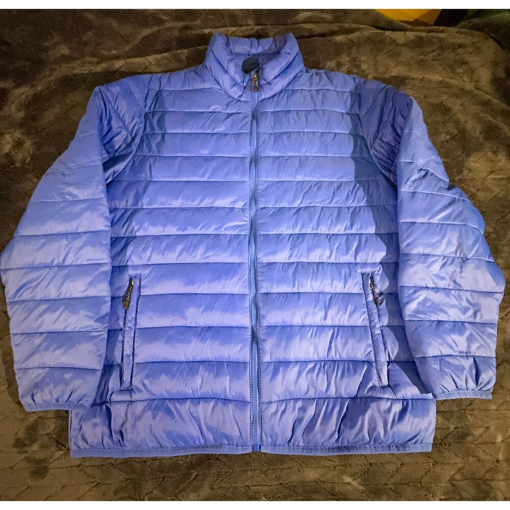 Swiss Tech Blue Lightweight Puffer Men's Jacket L